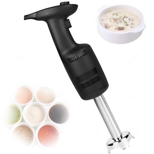 DPLXQPP Licuadora De Inmersión 270w Industrial,20,000 RPM,Cuchillas De Acero INOX 304,Motor De Cobre para Purés, Salsas,Papillas Y Crema Batida ¡sin Grumos Standard