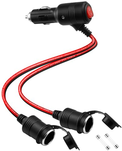 HATMINI Divisor de encendedor de cigarrillos de 12 V y 24 V