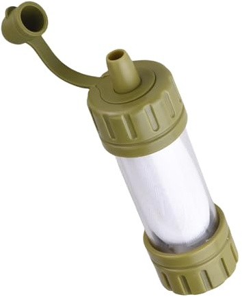 Walmeck Paille de Filtre à Eau Personnelle, équipement de Survie D'urgence Portable, Mini Filtre à Eau pour les Activités de Plein Air (Coque transparente)