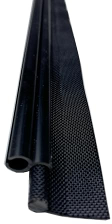 Awning Drive-Away Kit Figure of 8 Channel + 3 Meter Awning Rail Piping 8 mm Double Flap + Solid PVC Core Kador Fixing for All Camping/Tent Motorhome, Black