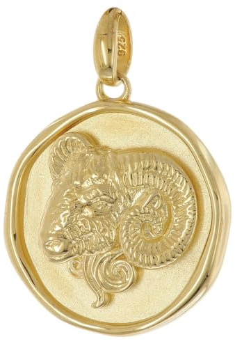 trendor Pendentif signe astrologique Bélier, argent sterling 925 plaqué or