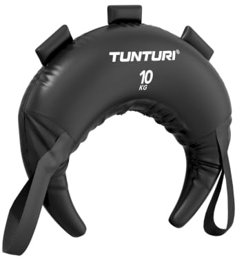 Tunturi Platinum Bulgarian Bag – 5 kg – Fitness Sandbag für Krafttraining – Powerbag – Schwarz – Inkl. gratis Fitness-App