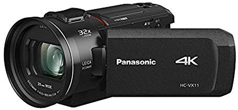 Panasonic HC-VX11EG-K 4K Camcorder (Leica Dicomar Objektiv mit 24x opt. Zoom, 4K und Full HD Video, optischer Bildstabilisator)