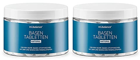 tri.balance Basentabletten NATURAL 2er-Pack 450 Stück – mit Zink, vegan