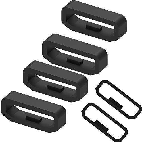 RuenTech Band Verschlussring Kompatibel für Garmin Vivosmart hr/Vivosmart hr +/Vivosport/Vivofit2/Vivoactive 4s/Vivomove 3s Smartwatch Armband Zubehör Loop Hoop Keeper 6Pack