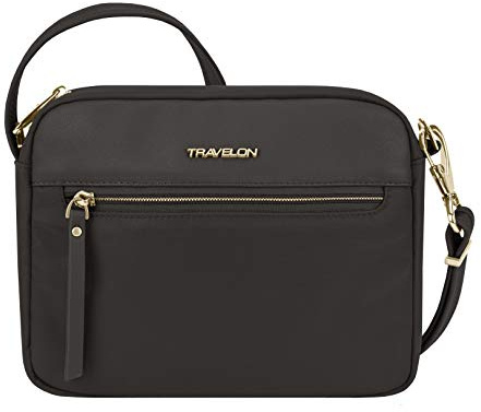 Travelon Unisex stöldskydd Addison liten crossbody väska, Svart, En storlek, Travelon stöldskydd Addison liten crossbody