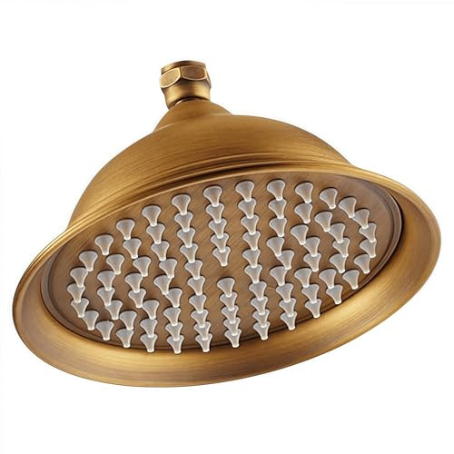 Duschkopf Duschbrause Brausekopf Handbrause 8 Zoll rundes Gold, Roségold, Chrom, Antik, schwarz Badezimmer massiv Messing Kupfer Regenduschkopf-Antiquität