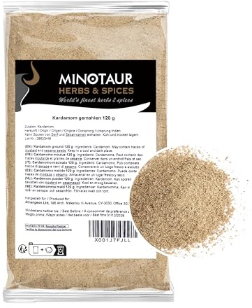 Minotaur Spices I Cardamomo molido 120 g I La especia cardamomo en polvo