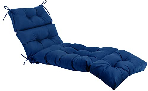 QILLOWAY Outdoor Chaise Lounge Cushion 74x22x4 Inch, Waterproof Weather Resistant Replacement Pad for Patio Pool Furniture, Royal Blue