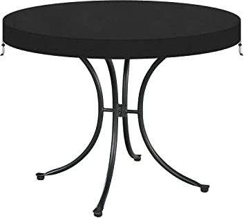 VANSHEIM Abdeckungen Gartenmöbel Runder Tisch Abdeckung für Tischplatte Grillplatte Schutzhülle für Gartenmöbel Feuerplatte Abdeckhaube Wasserdicht Schwerlast Oxford Polyester Tisch Hülle Ø62x10cm