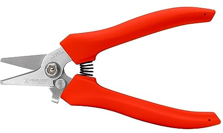 VAMPLIERS 5.5 Wire & Kevlar Fiber Optic Cutter, Kevlar Shears Specially Designed for Cutting Kelvar Materials & Aramid Yarn Found in Fiber Optic Cables. High Carbon Alloy Steel Cable Cutters.