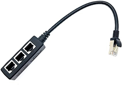 JZK RJ45-Ethernet-Splitterkabel, 1 Stecker auf 3 Buchsen, RJ45-Splitter-LAN-Ethernet-Netzwerk-Verlängerungskabel für Super Cat5, Cat5e, Cat6, Cat7 LAN-Ethernet-Buchsenstecker-Adapter
