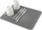 YQBFTC Tappetino Scolapiatti in Silicone, Antiscivolo e Resistente al Calore da Appoggio Lavello 40×30 cm(Grigio)