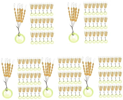 Toddmomy 300pcs Fishing Line Stops Practical Small Fishing Bobbers Stops for Floats Jigger Floats Bright and Visible Low Light