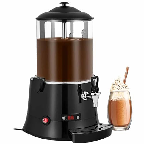 DDZJTPP Comercial 5L 10L MáQuina Dispensadora De Chocolate Caliente,Fuente De Chocolate,MáQuina EléCtrica para Hacer Bebidas De Chocolate,30~90℃ Ajuste La MáQuina para Templar Chocolate,10L