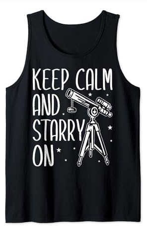 Teleskop Nachthimmel Uhr Sterne Astronomie Liebhaber Tank Top