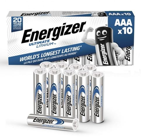 Ultimate Lithium AAA Batteries – Pack of 10 | 1.5V Long-Lasting Batteries for Blink Security Camera, Doorbell, Alarm System & High-Drain Devices | Leak-Resistant & Lightweight Power