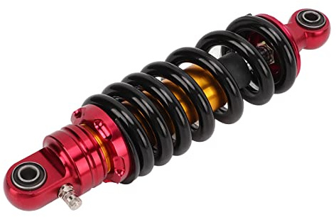 Motorrad Stoßdämpfer, Universal Metall Red Golden Suspension Dämpfer Feder Stoßdämpfer für Motorräder ATV Go Karts Quad Bike(29.5cm)