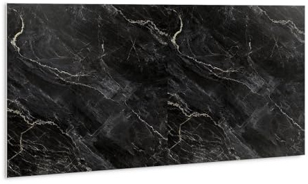 Tulup 100x50cm Imperméable Panneaux Muraux Salle de bains Adhesive PVC Autocollants pour la Cuisine - Marbre foncé