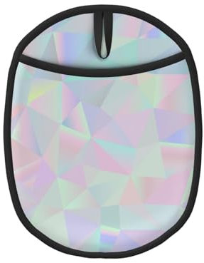 Polygonale holographique irisée Abstraite, Maniques, maniques résistantes à la Chaleur, maniques de Cuisine en Silicone antidérapantes