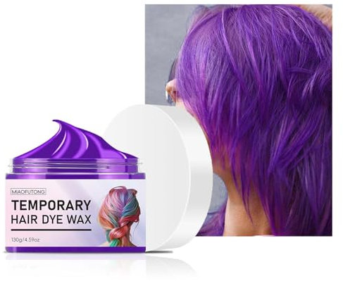 Temporäre Haarfarbe Lila, Violett Instant Hair Cream Mud, Haartönung Purple Haarfarbe, Natürliche Haarfarbe Frisur Pomade, Leicht Auswaschbare und Sicher, Frauen Männer Haar Wachs für Party(Lila)