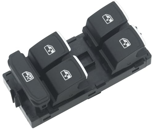 Kalunfex Interruptor Botón de control de elevalunas eléctrico para Ateca León Superb Karoq Golf Passat 5G0959857 5GG959857