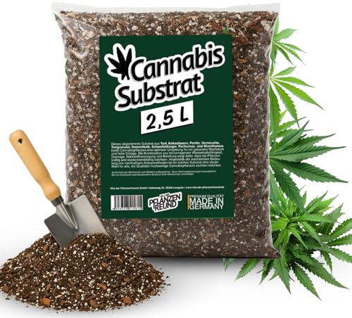 Nils der Pflanzenfreund® Cannabis Erde (2,5 L) – Grow Erde für Hanfpflanzen, Cannabis Substrat Indoor, Hanferde für kräftige Wurzeln, nährstoffreich & ohne Schädlinge