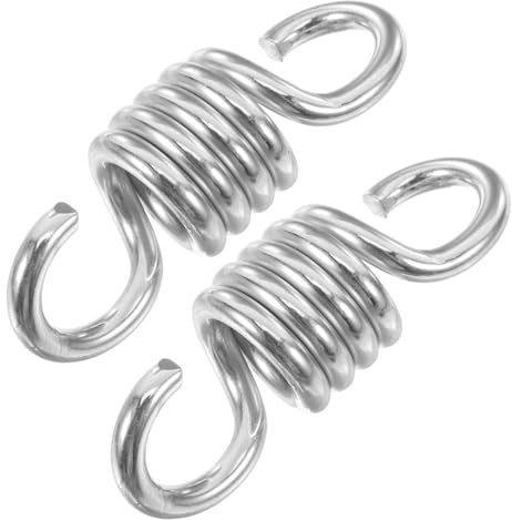 iplusmile 2 pièces Ressorts de Suspension pour Hamacs Ressorts Tension Robustes pour Chaises Suspendues et Balançoires de Porche Accessoires Multifonctionnels pour Usage Extérieur