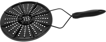FONDOTIN Plaque de Diffusion de Chaleur Émail pour Cuisinière à Induction Protecteur de Plaque de Cuisson Noir pour Utiliser des Ustensiles Non Induction Cuisine
