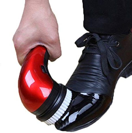 ROHCGHC Scarpe elettriche, Kit lucidante, Spazzola elettrica lustrascarpe Kit Portatile for la Cura della Pelle for Scarpe, Borse, Divano,A