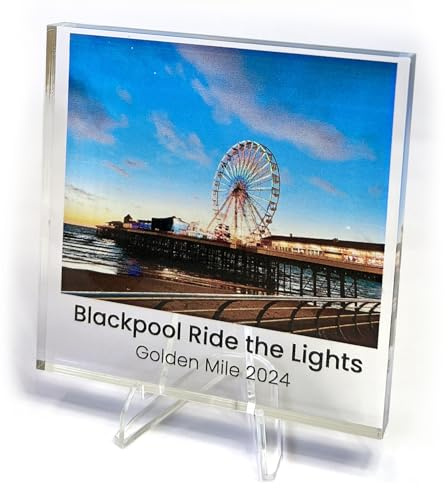 1 Personalised Customised Photo Text Upload Portrait Acrylic Photo Frame Block With Stand Gift Present Christmas 100mm X 100mm PTS Personalised