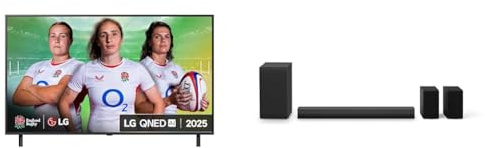 LG 55QNED80A6A (2025) 55-Inch QNED AI 4K UHD HDR Smart TV bundle with US40TR Bluetooth Soundbar 4.1 Channel (Wireless Subwoofer)