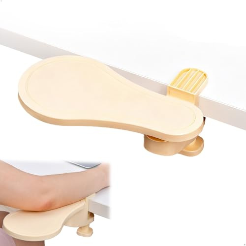 Soporte Ergonómico para Reposabrazos para Escritorio, Accesorios de escritorio para soporte de reposabrazos y soporte para muñeca, Soporte Giratorio para Reposamuñecas codo Plegable Extensor