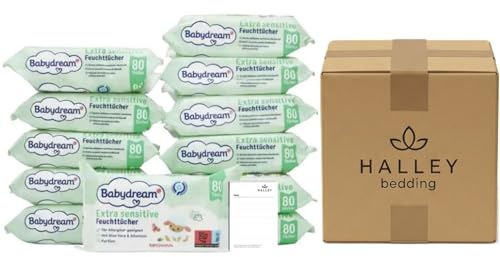 Halley Bedding: Babydream Extra Sensitive Feuchttücher 960er + Notizblock