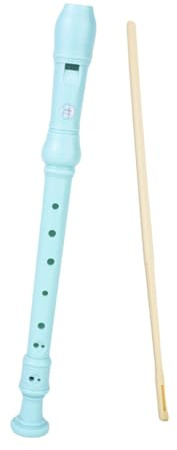 Sxhlseller Flûte à Bec Soprano 8 Trous, Son Professionnel, Résine ABS, doigté B, clé C, Enregistreur pour Musiciens en Déplacement, Performances, Bâton de Nettoyage Inclus (Blue)