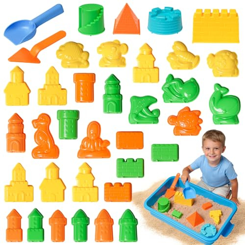 MTDASB Beach Toys Set for Kids -Sandcastle Building Kit,Play Sand for Sandbox,Play Sand Toys for Boys Girls