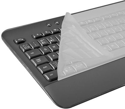 kwmobile Silikonskydd för tangentbord till Logitech K650 - QWERTY US tangentbordsöverdrag - Transparent