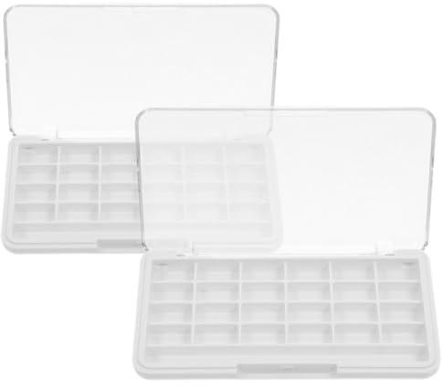 OATIPHO Palette Vuote per Rossetti e Ombretti 2 Pezzi Struttura Ricaricabile e Astuccio Trasparente per Depotting e Organizzazione Cosmetici