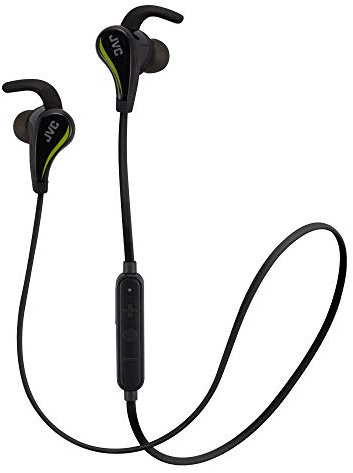 JVC Black and Yellow Wireless Water Resistant Pivot Motion Sport Headphone with Locking Ear Fit HA-ET50BTB