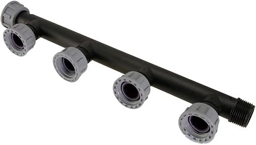 Suinga Collettore di Irrigazione 4 uscite M-F-F-F-F 1'' per 4-5 Elettrovalvole da giardino