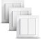 GIRA + Senic Friends of Hue Smart Switch | Made in Germany | Compatible with Philips Hue | No Batteries, No Charging | Wireless Homekit Light Switch | 3 Smart Dimmer Switches in White