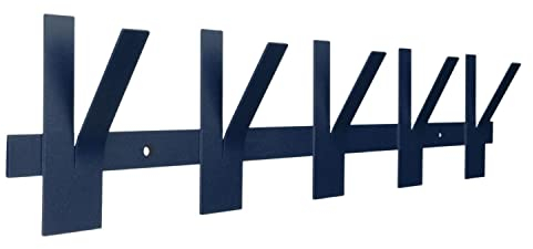 Gorillz Incision Garderobenleiste grünblau (70 x 13 x 5,5 cm) I elegante Hakenleiste aus robustem Stahl mit 5 Garderobenhaken I Platzsparende Garderobe in schlichtem Design