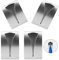 4Pcs Self Adhesive Metal Towel Holders, Stainless Steel Hand and Tea Towel Hook Rack for Bathroom and Kitchen, Wall Mount Hook - No Drilling Required