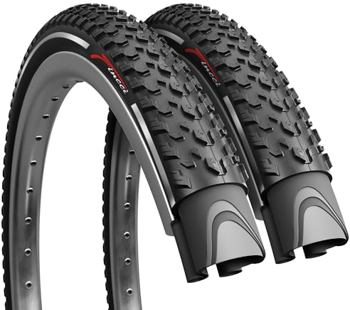 Fincci MTB Fahrradreifen 27,5 x 2,35 Zoll- Paar Reflektierend Faltreifen 27,5 Zoll - Fahrradmantel Mountainbike 54-584 – 2er Pack für Radfahren Offroad-, Schlamm- und Cross-Country-Strecken