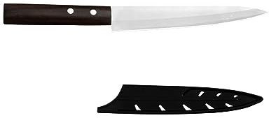 LIUJOU Couteau à filet de Chef japonais 8 pouces for main droite et gauche, ensemble de couteaux à saumon Sashimi, gaine de couteau, boîte cadeau