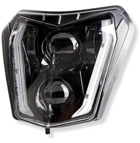 Generisch LED Scheinwerfer passend für KTM 690 SMCR - E-geprüft für SMC-R 690 Enduro 2017-2023 Freeride EXC XCW 250 350 450 500 2014-2023 Eintragungsfrei/Straßenzulassung