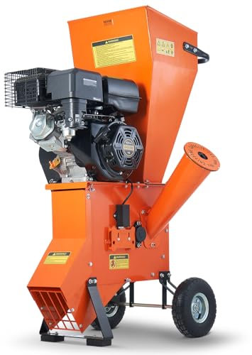 VEVOR Holzhäcksler Shredder Mulcher, 12 PS Heavy Duty Gas Powered 17.0 cm Max Diameter 420cc 8.6kW Motor Woodchipper, Fast Wood Chipping Chopping for Forestry, Gardens, Landscaping, CE/EMC/EPA Listed