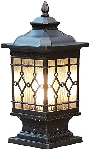 European Outdoor Waterproof IP55 Aluminum Metal Pedestal Lamp for Parks Courtyards and Pathways Rustproof E27 Bollard Light for Landscape Lighting