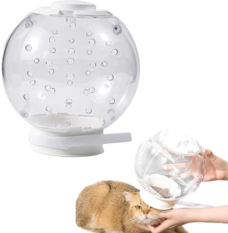 Breathable Cat Muzzle | Cat Bubble Helmet Anti Bite Cat Hood, Clear Adjustable Pet Head Protective Space Ball, Cat Masque For Grooming Shaving Bathing