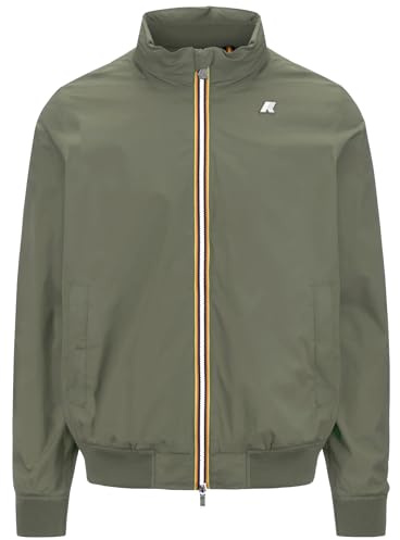 K-Way KWAY JACKET AMAURY STRETCH NYLON JERSEY GREEN LICHEN UOMO K3123VW - Color: V15 M